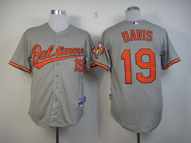 Men Baltimore Orioles #19 Davis Grey MLB Jerseys